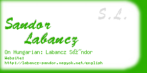 sandor labancz business card